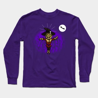 Superhero Vigilante Inspired Funny Scarecrow Pooped By a Bat Long Sleeve T-Shirt